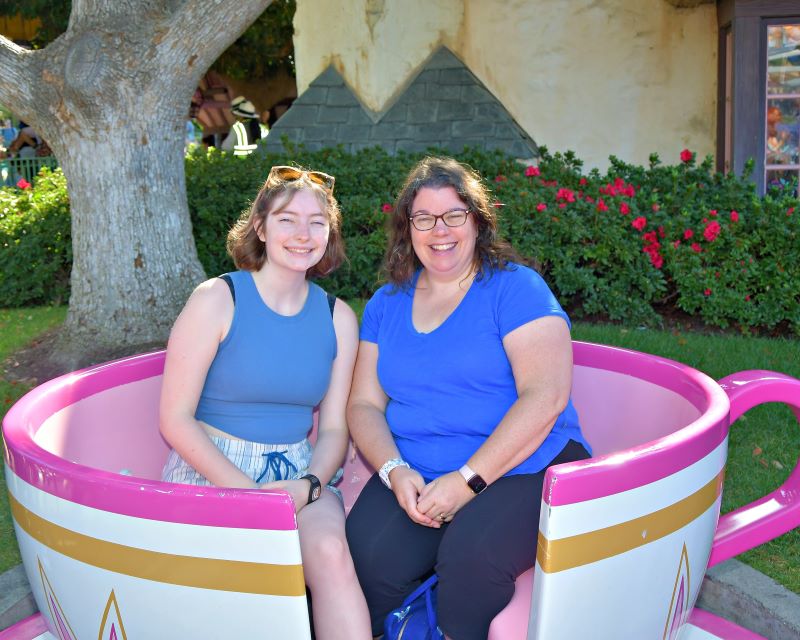 My daughter and I at Disneyland in California